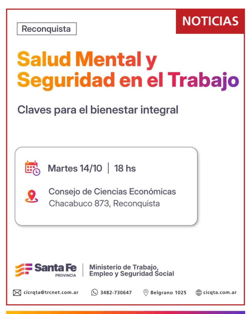 Charla sobre Salud Mental y Seguridad en el Trabajo