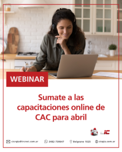 Sumate a las capacitaciones online de CAC para abril