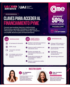 CAME y UAI lanzan el Programa “Claves para acceder al financiamiento pyme”