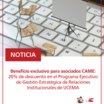 Beneficio exclusivo para asociados CAME