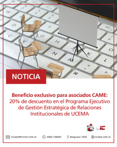 Beneficio exclusivo para asociados CAME