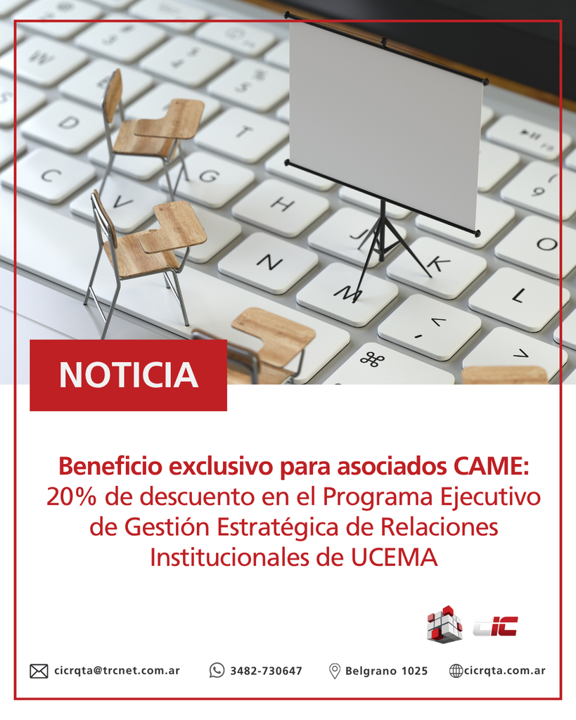 Beneficio exclusivo para asociados CAME